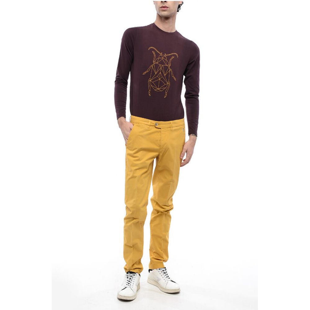 Corneliani ID Stretch Cotton Chinos Pants with Belt Loops