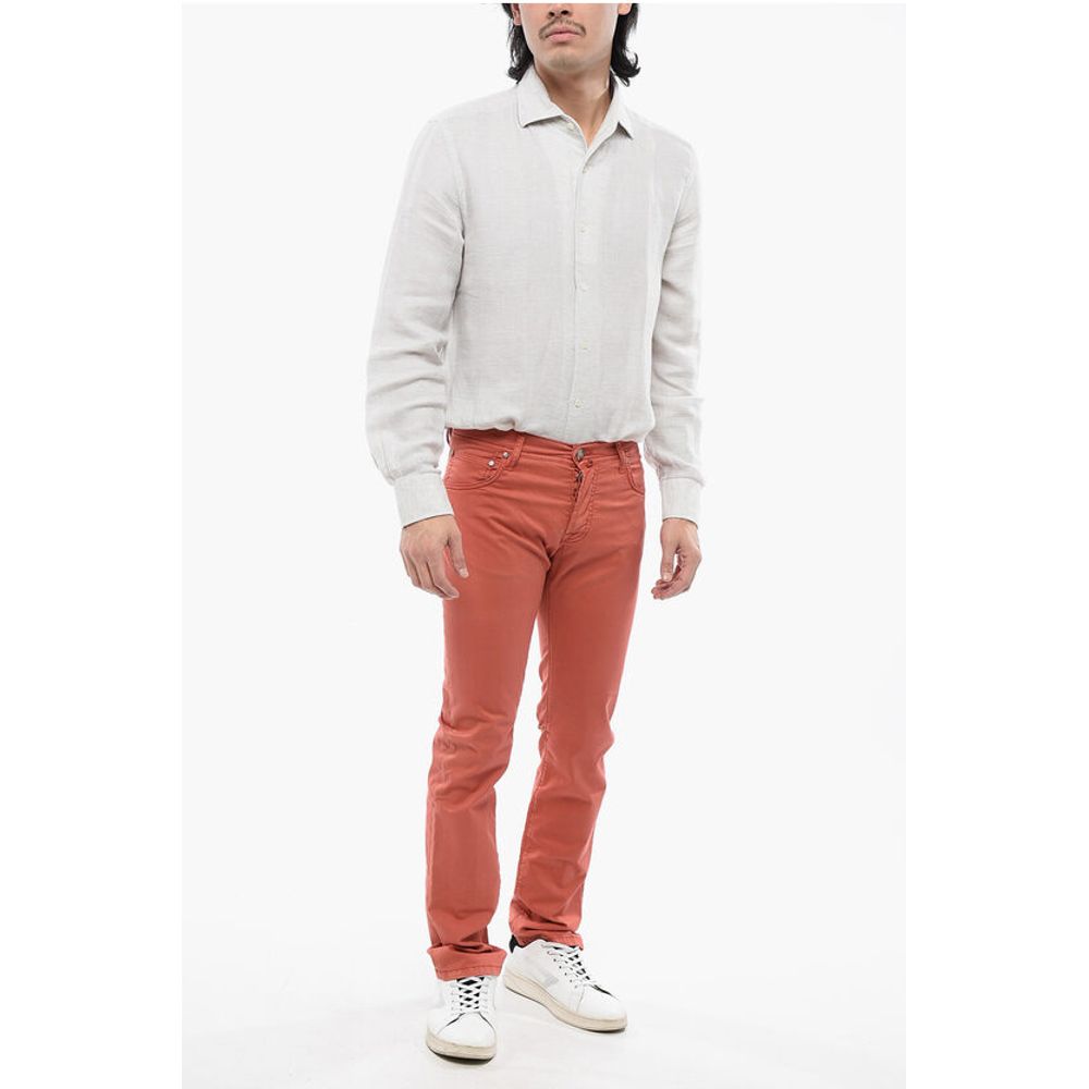 Corneliani ID LUXURY DENIM Ton-sur-ton Embroidered Denims