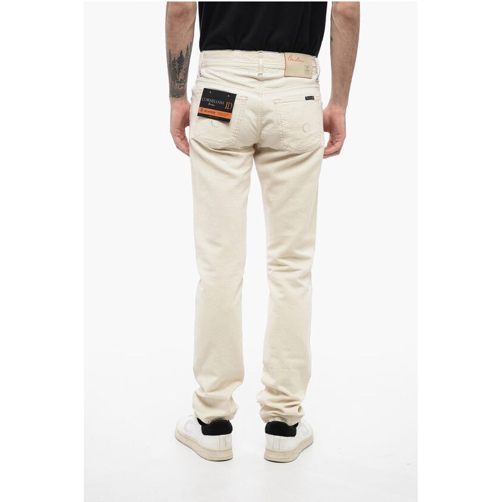 Corneliani ID LUXURY DENIM Ton-sur-ton Embroidered Denims