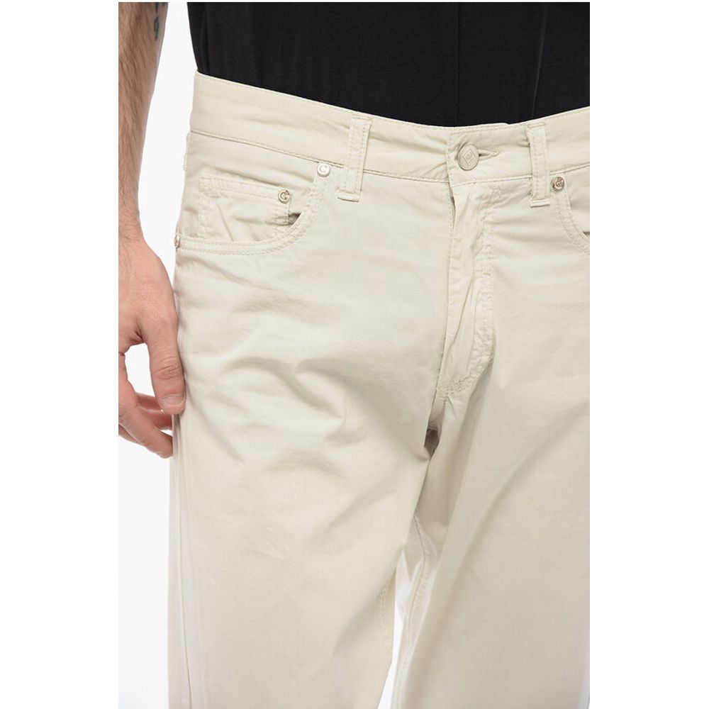 Corneliani ID Cotton Pants with Suede Patch