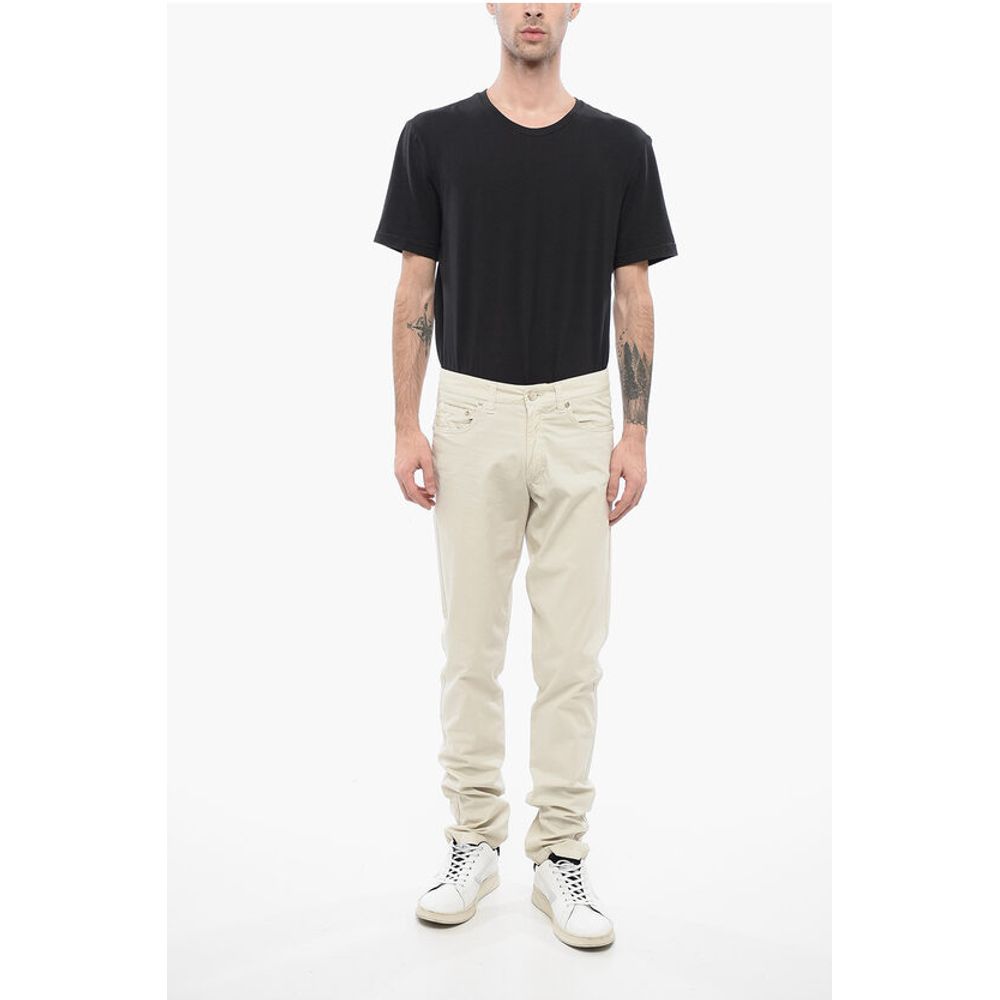 Corneliani ID Cotton Pants with Suede Patch