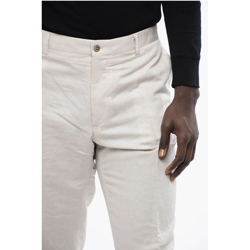 Corneliani ID Linen-blended IDENTITY Chino Pants