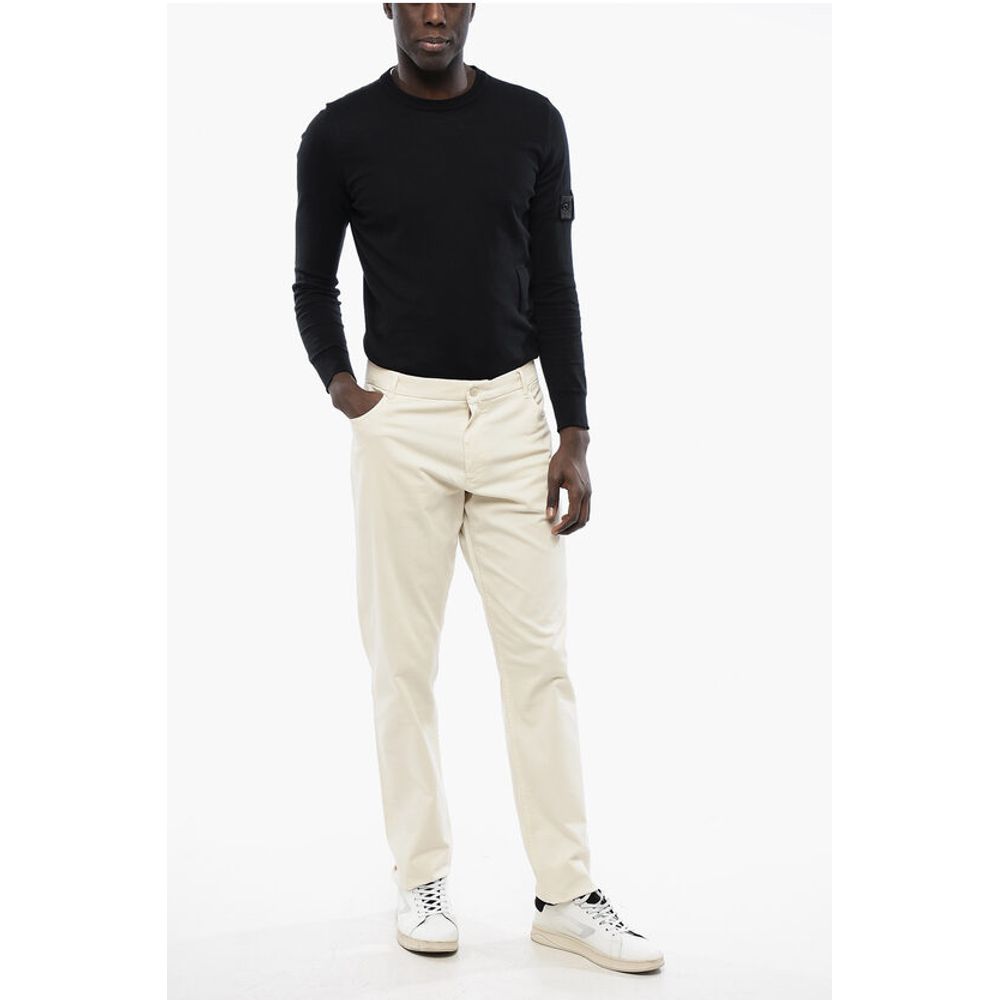 Corneliani ID Cotton Pants with Suede Patch