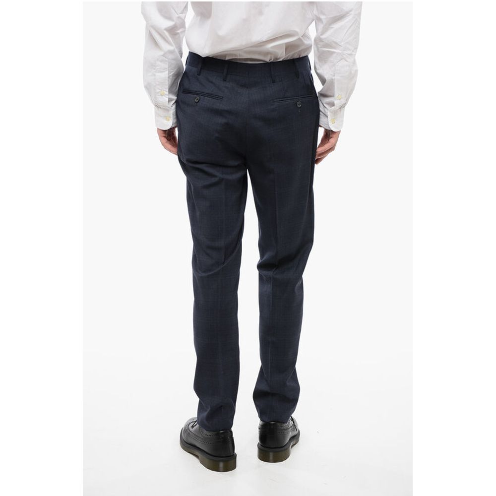 Corneliani CC COLLECTION 4-Pocketed Virgin Wool Pants with District Che
