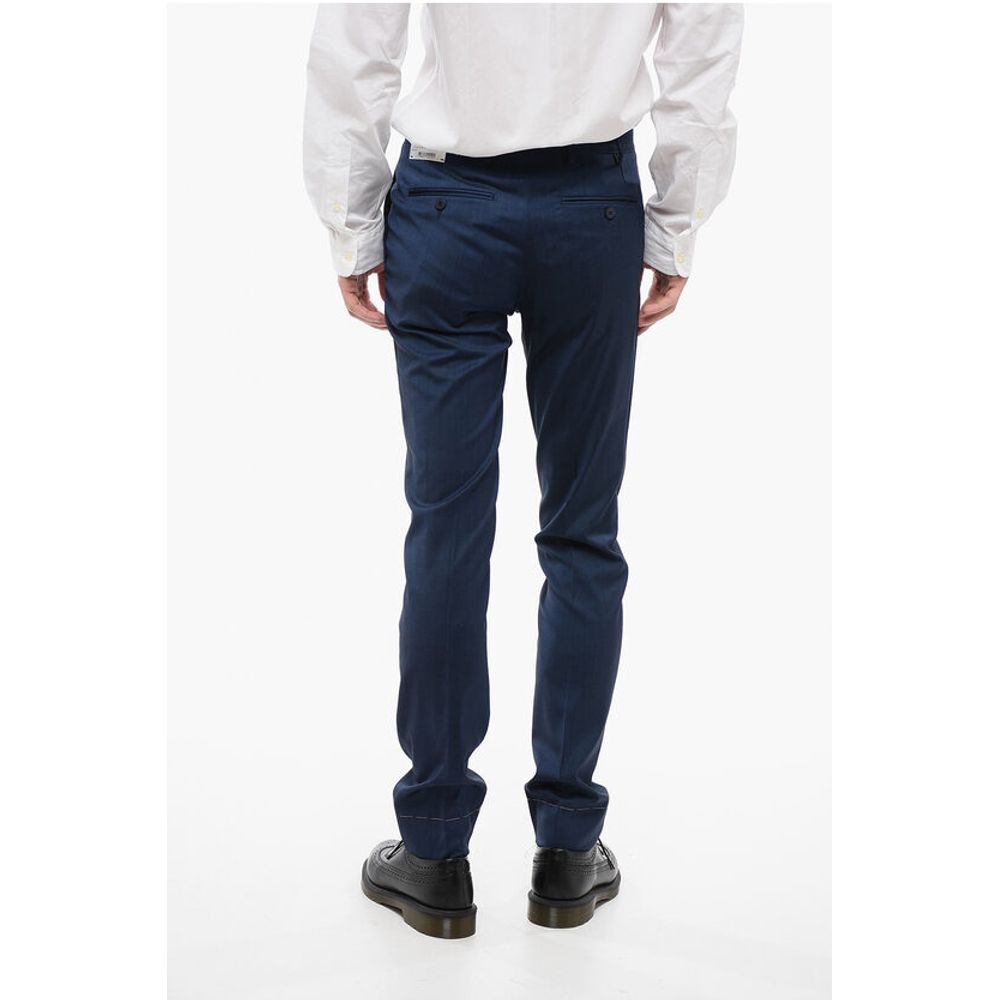 Corneliani Wool Blend ACADEMY Pants with Belt Loops