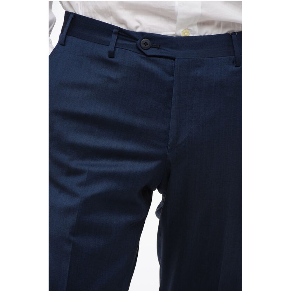 Corneliani Wool Blend ACADEMY Pants with Belt Loops