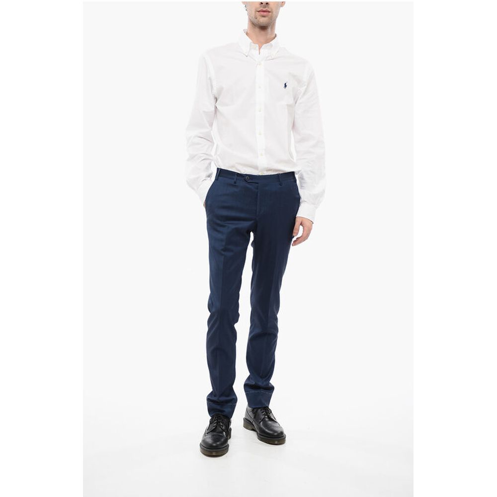 Corneliani Wool Blend ACADEMY Pants with Belt Loops