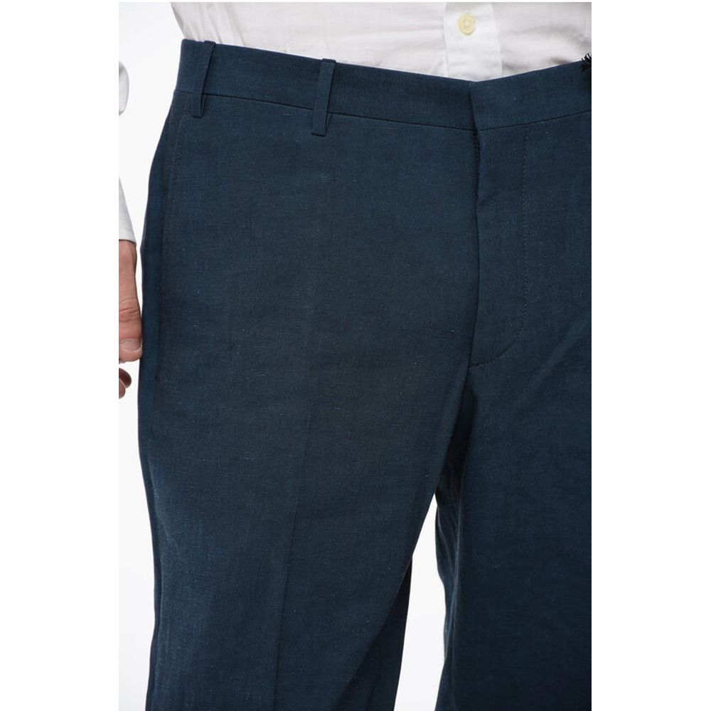 Corneliani CC COLLECTION Cotton and Linen Blend RESET Pants