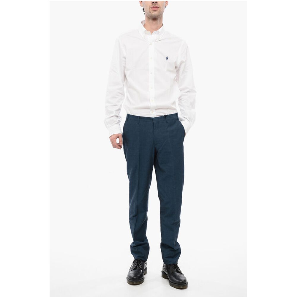 Corneliani CC COLLECTION Cotton and Linen Blend RESET Pants