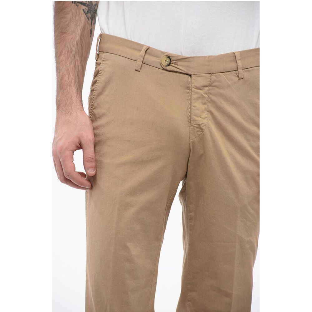 Corneliani ID Stretch Cotton Chinos Pants with Belt Loops