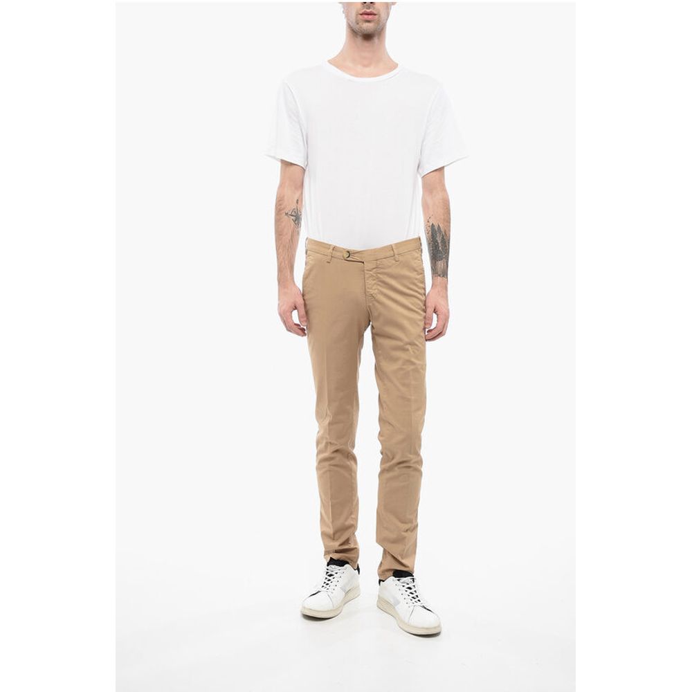 Corneliani ID Stretch Cotton Chinos Pants with Belt Loops