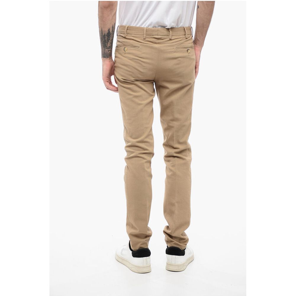 Corneliani ID Stretch Cotton Chinos Pants with Belt Loops
