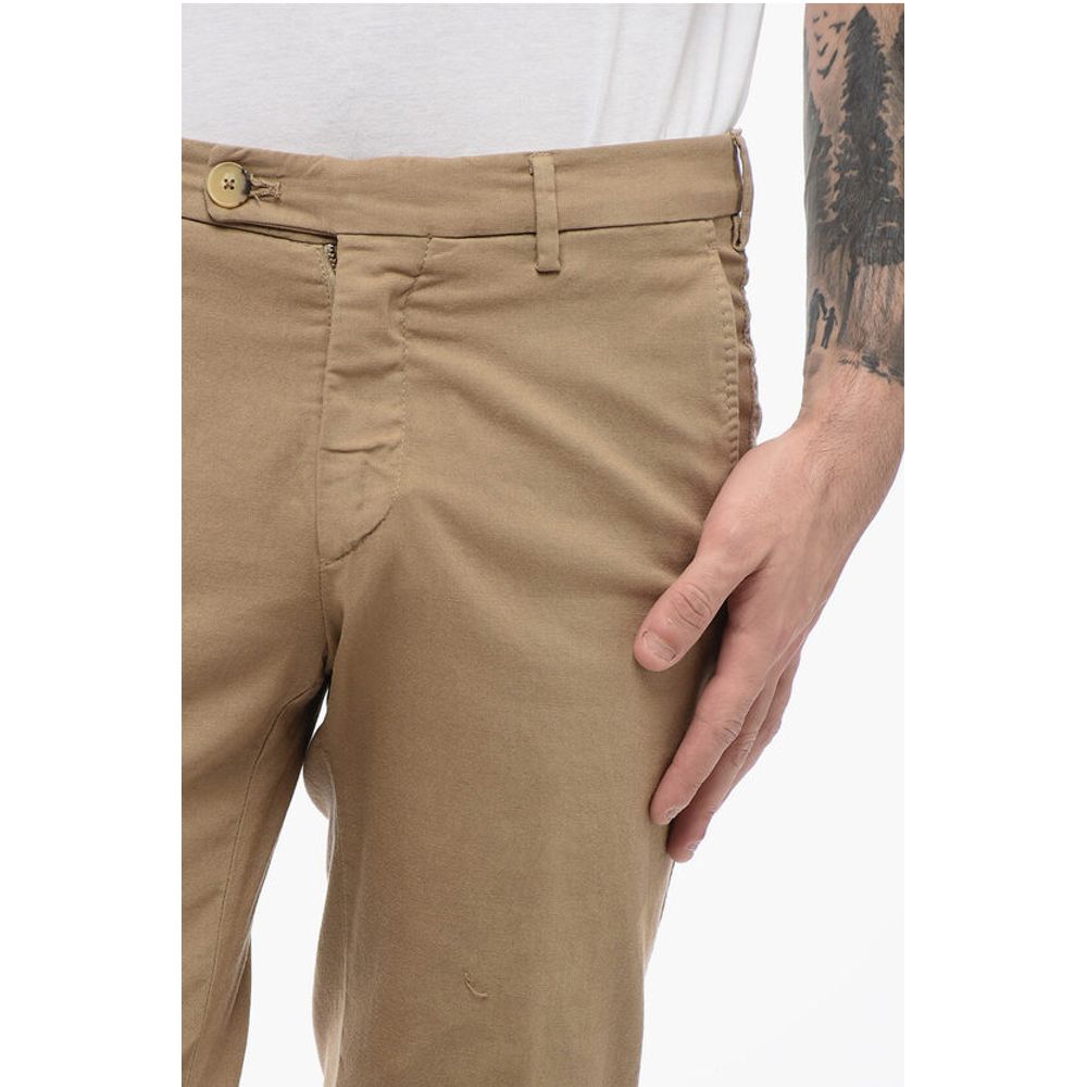 Corneliani ID Stretch Cotton Chinos Pants with Belt Loops