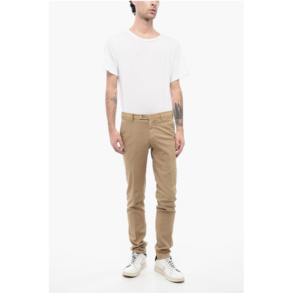 Corneliani ID Stretch Cotton Chinos Pants with Belt Loops