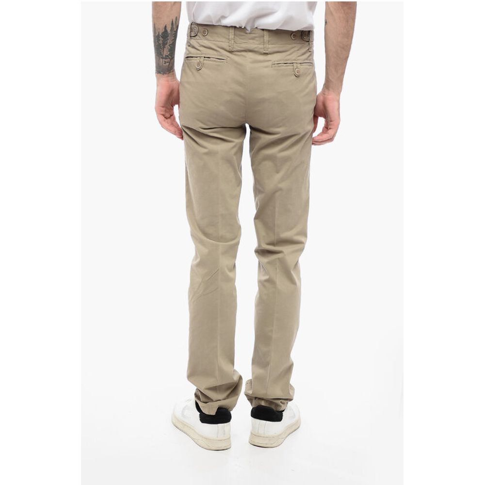 Corneliani ID Stretch Cotton Chinos Pants with Belt Loops