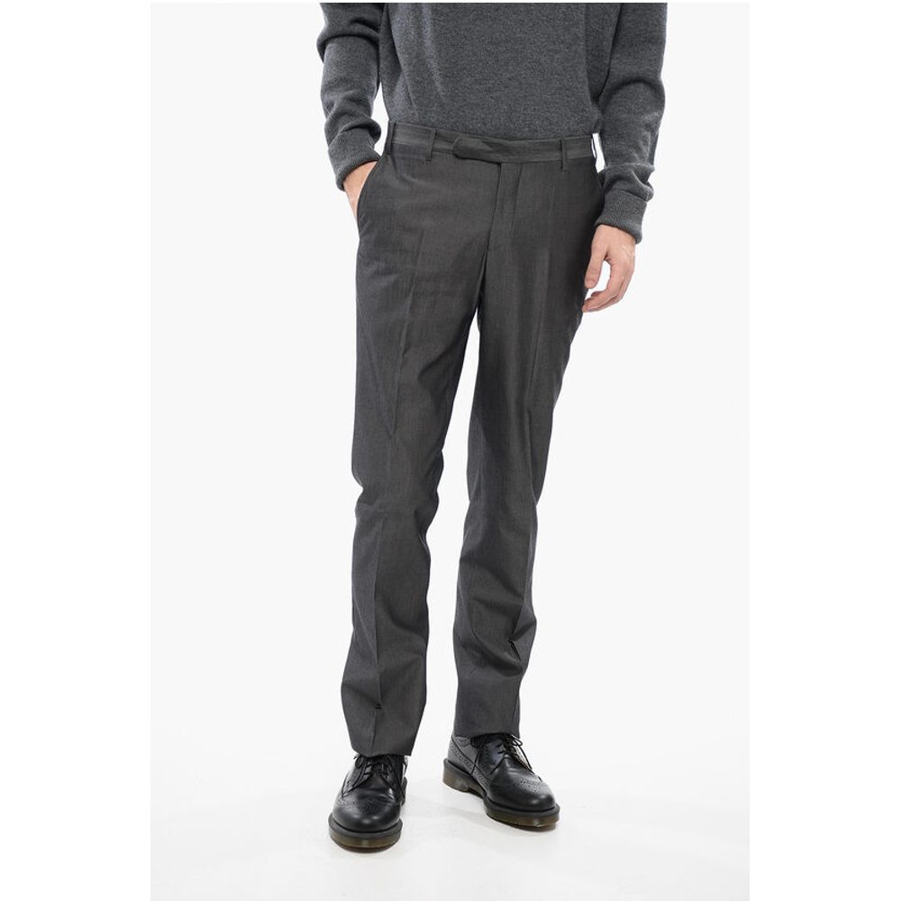 Corneliani TREND Silk-blended Pinstriped Pants