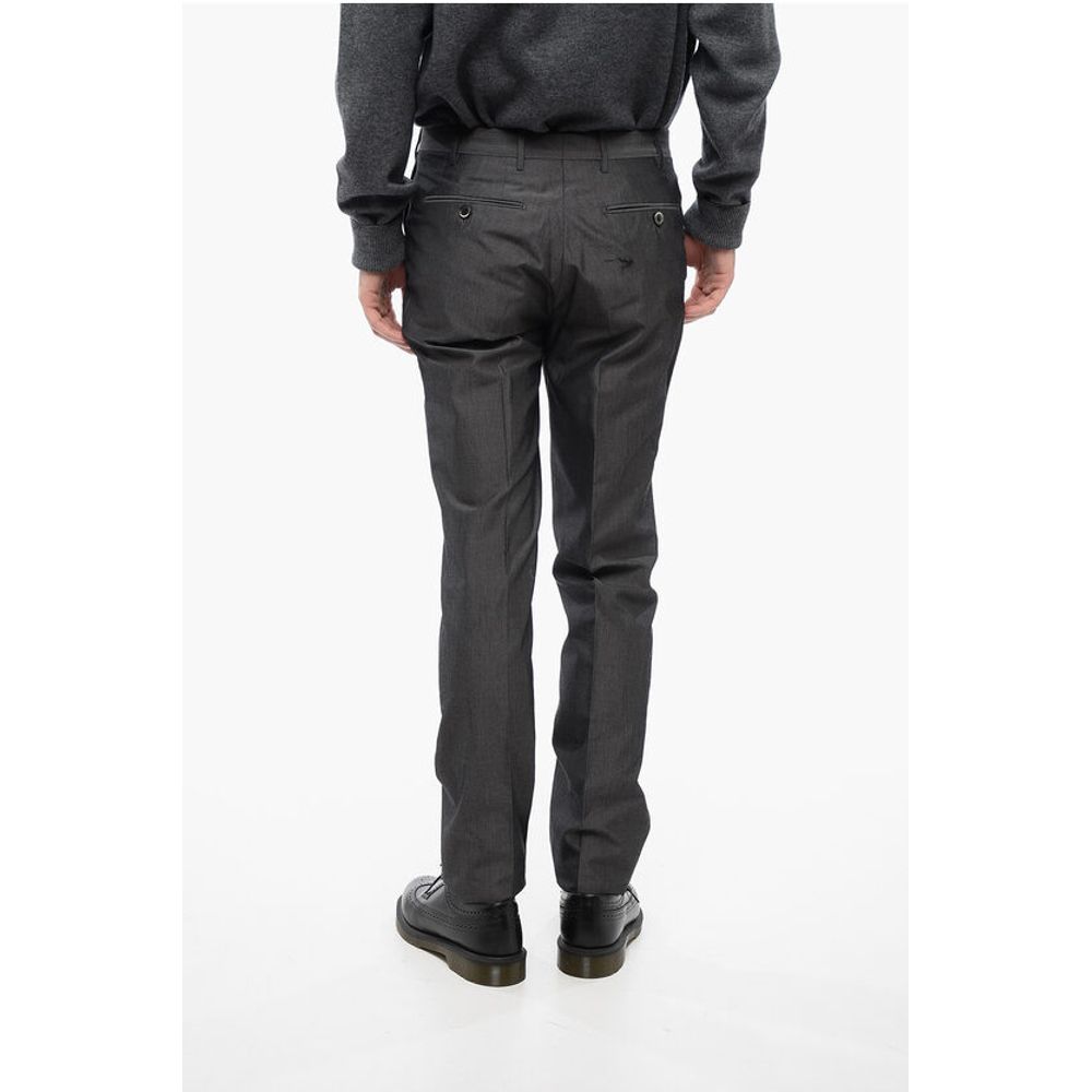 Corneliani TREND Silk-blended Pinstriped Pants
