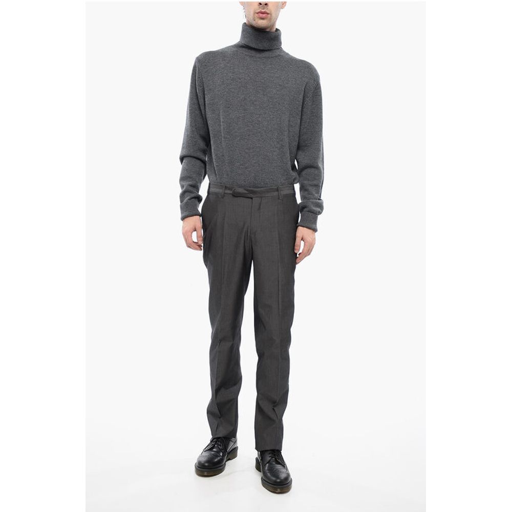 Corneliani TREND Silk-blended Pinstriped Pants