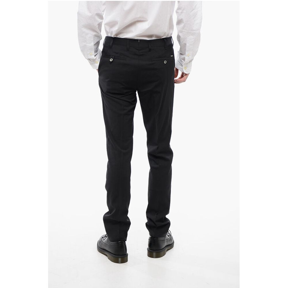 Corneliani Pin Check Patterned ACADEMY Virgin Wool Pants