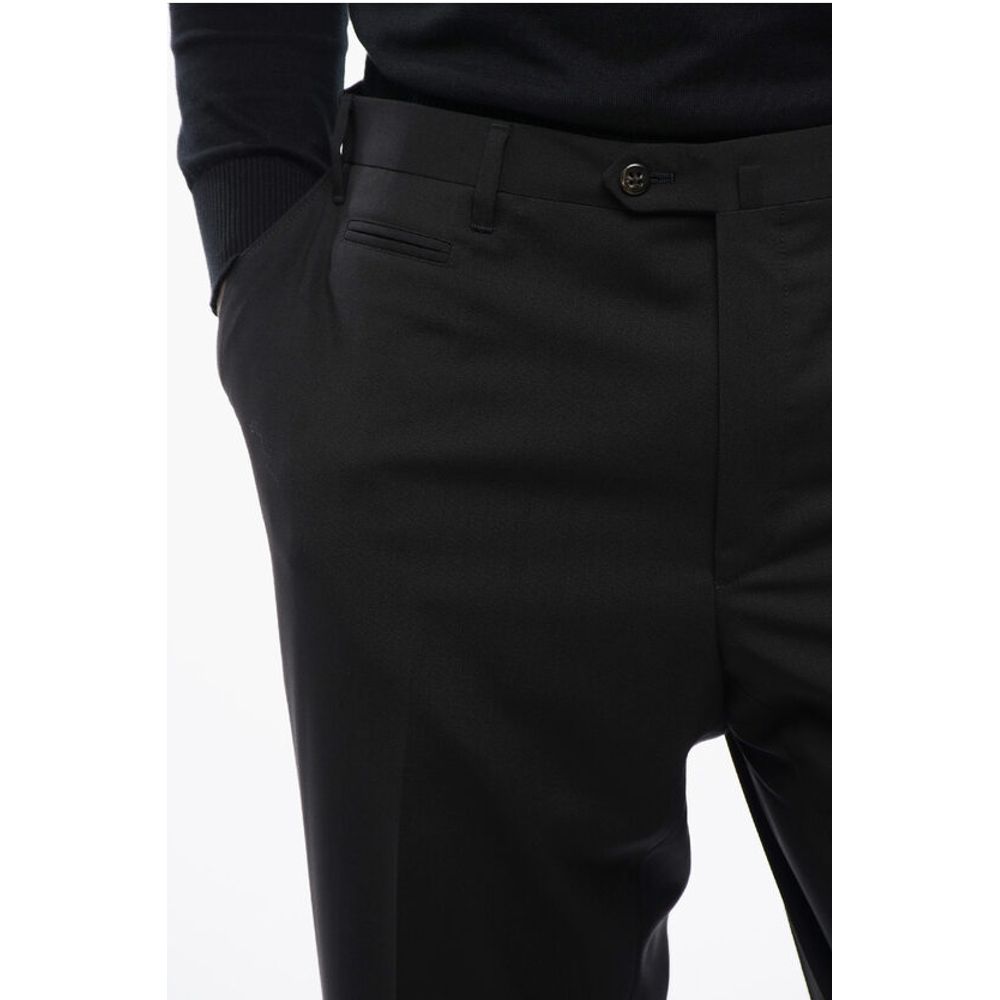 Corneliani Concealed Closure ACADEMY Virgin Wool Pants