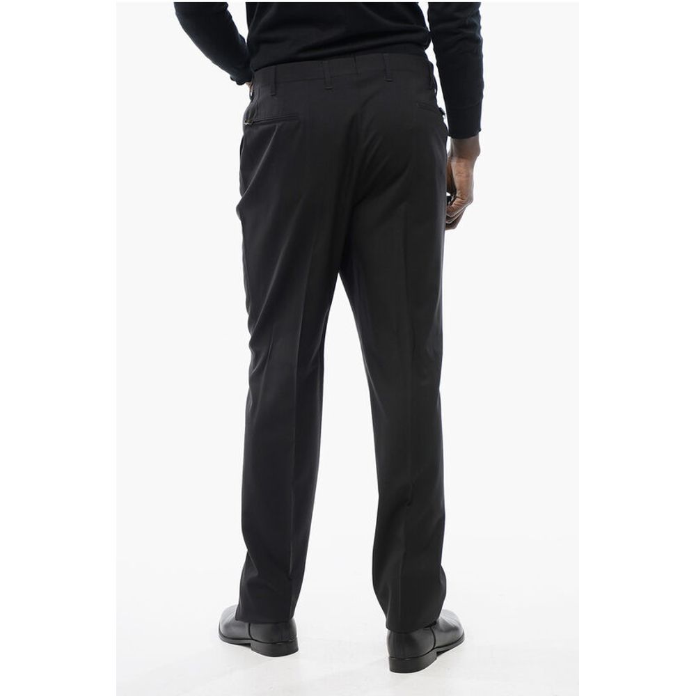 Corneliani Concealed Closure ACADEMY Virgin Wool Pants