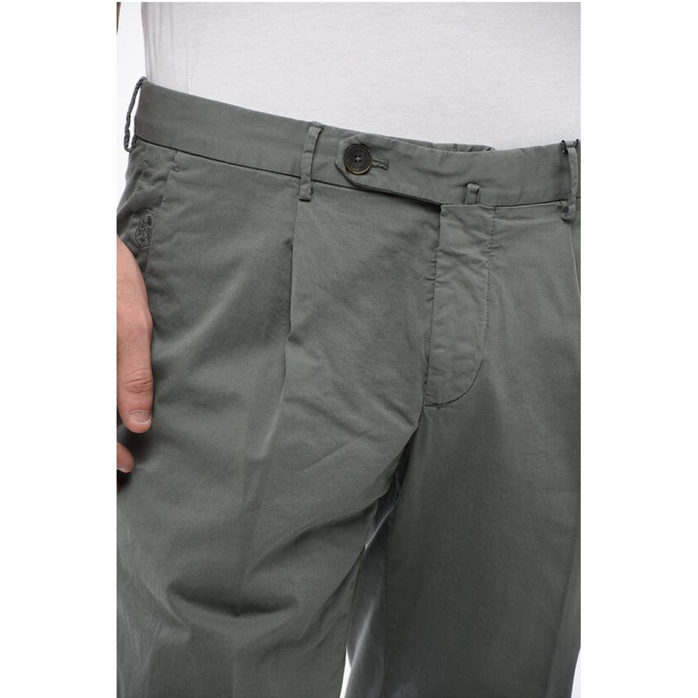 Corneliani ID Stretch Cotton Chinos Pants with Belt Loops