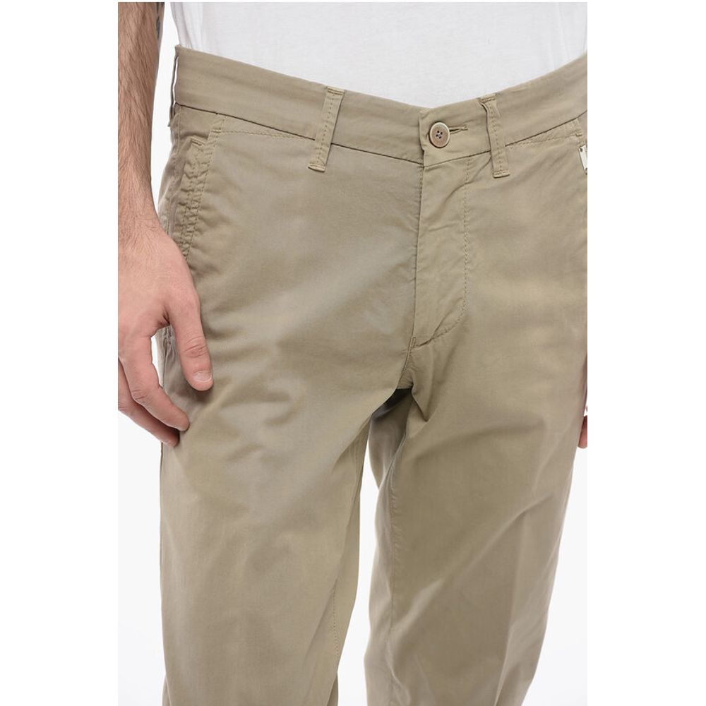 Corneliani ID Stretch Cotton Chinos Pants with Belt Loops