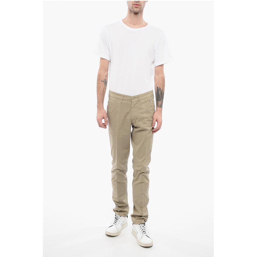 Corneliani ID Stretch Cotton Chinos Pants with Belt Loops