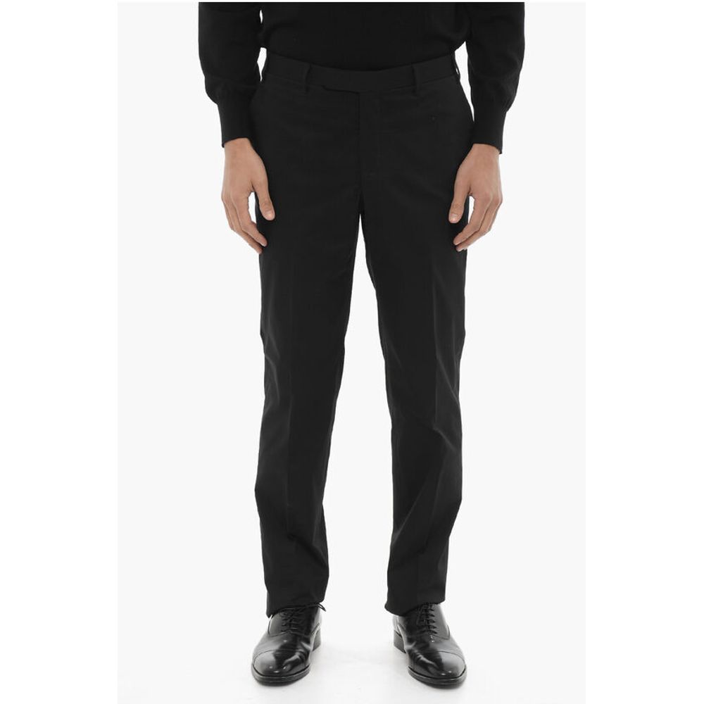 Corneliani CC COLLECTION Stretch Cotton Chinos Pants with Belt Loops