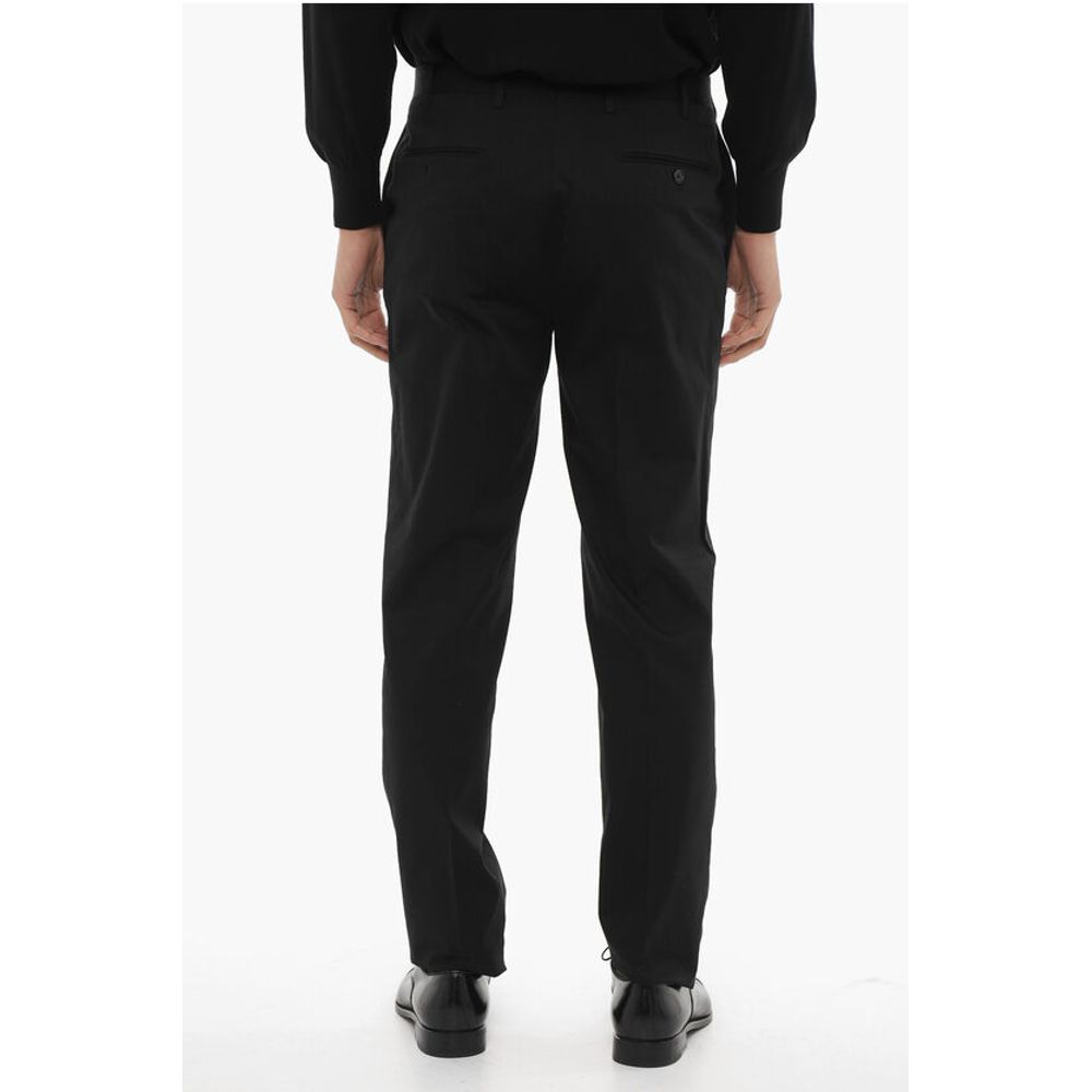 Corneliani CC COLLECTION Stretch Cotton Chinos Pants with Belt Loops