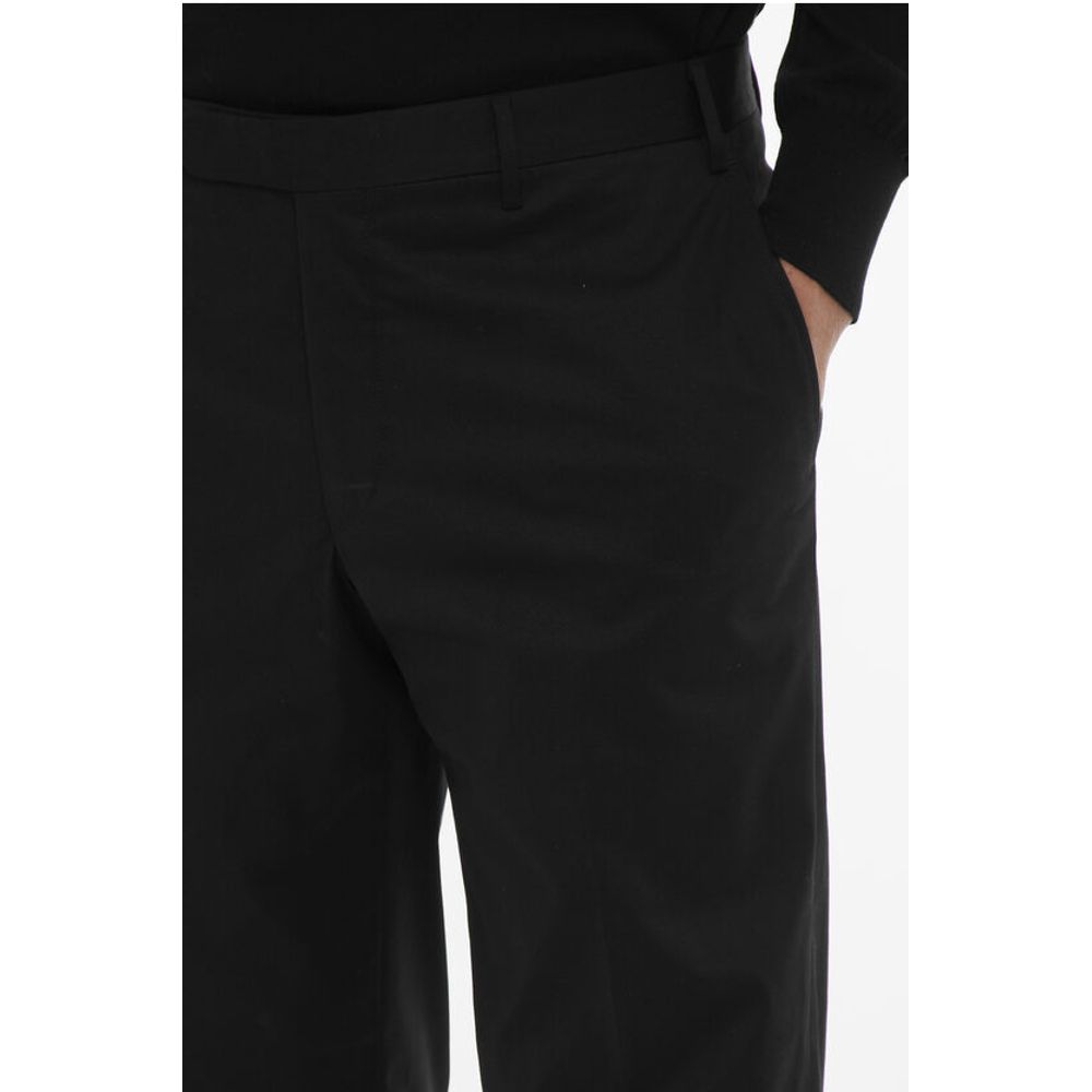 Corneliani CC COLLECTION Stretch Cotton Chinos Pants with Belt Loops