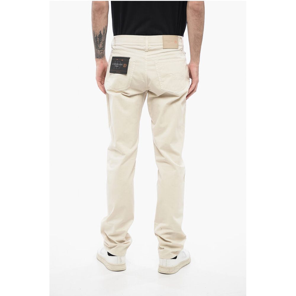 Corneliani ID Cotton Stretch LAZISE 5 Pockets Pants with Belt Loops
