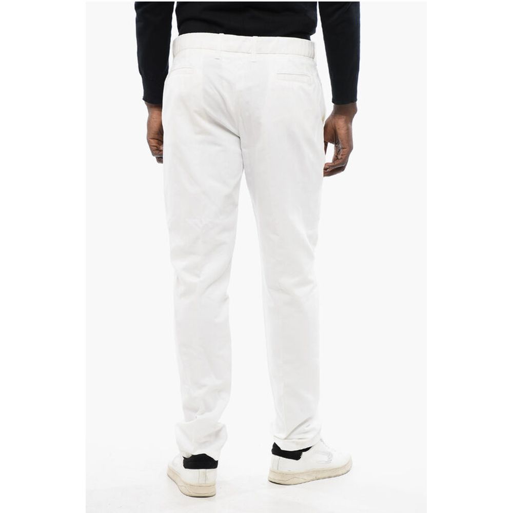 Corneliani ID Solid Color Cotton and Linen Chino Pants