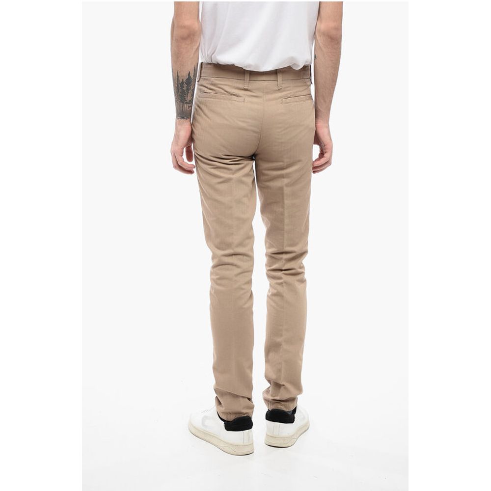 Corneliani ID Solid Color Cotton and Linen Chino Pants
