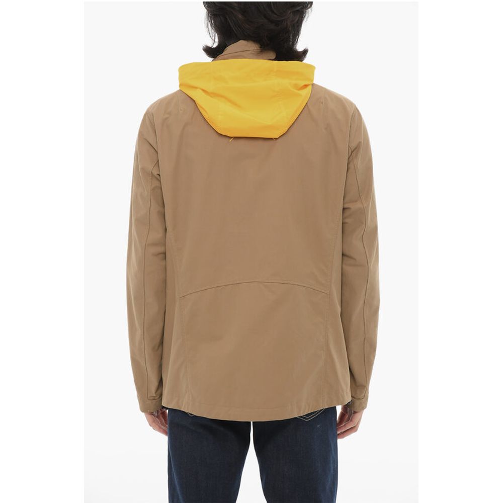 Corneliani CC COLLECTION Contrasting-hooded Windbreaker Jacket