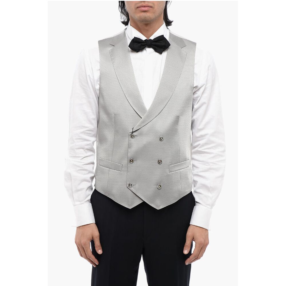 Corneliani CC COLLECTION Two-Tone Double Breasted Waistcoat