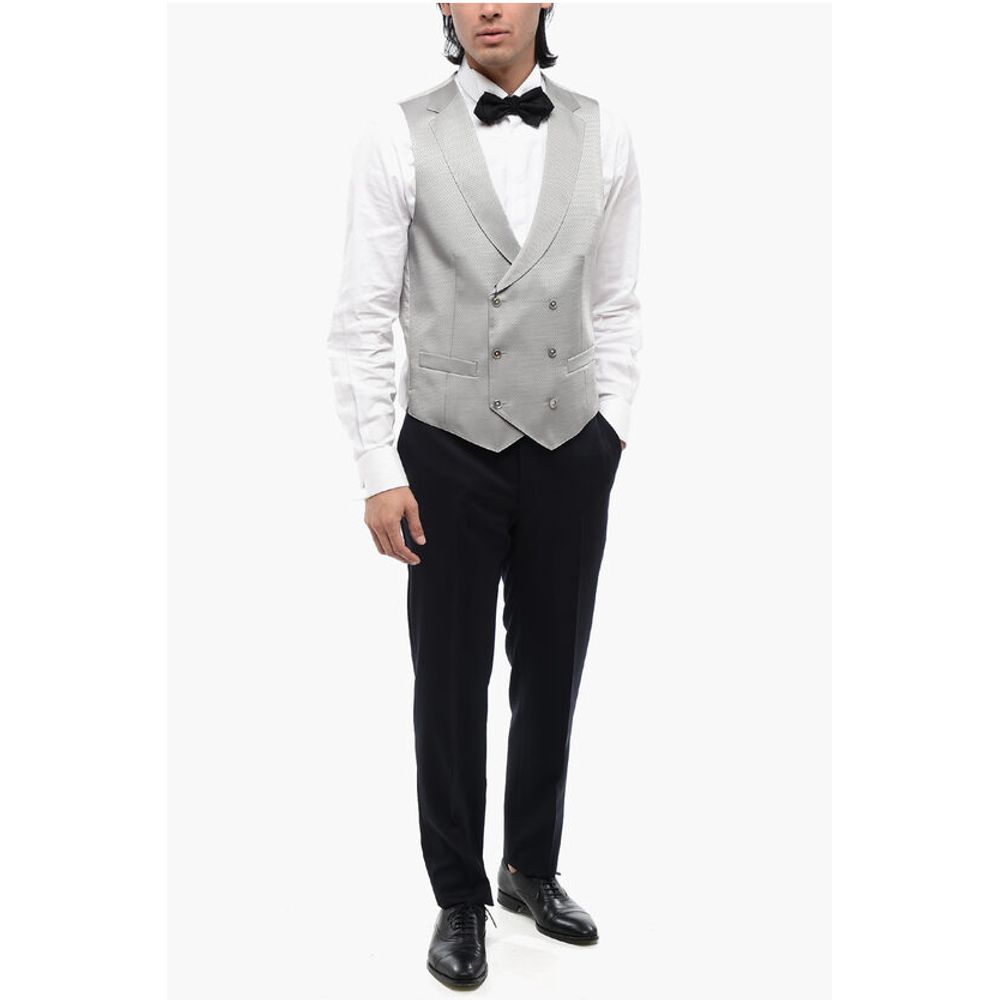 Corneliani CC COLLECTION Two-Tone Double Breasted Waistcoat