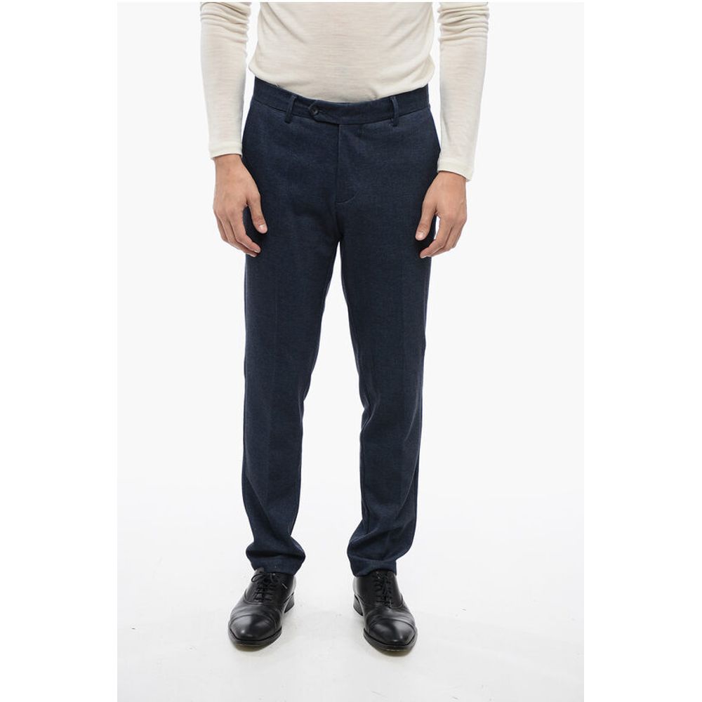 Corneliani CC COLLECTION Cotton Blend Suit with Notch Lapel and Patch P