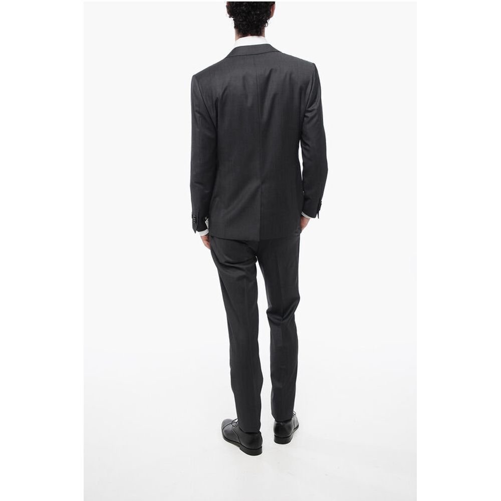 Corneliani Center Vent Peak Lapel CERIM.ACADEMY 3 Piece Waistcoat Suit