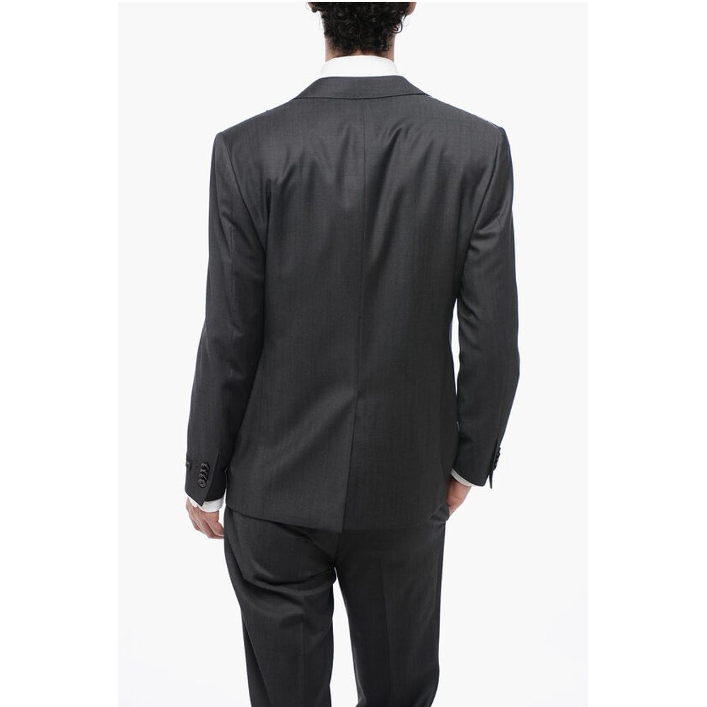 Corneliani Center Vent Peak Lapel CERIM.ACADEMY 3 Piece Waistcoat Suit