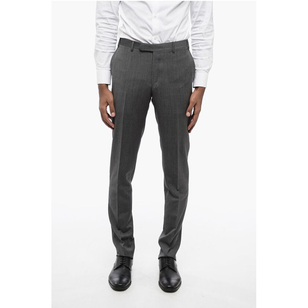 Corneliani CC COLLECTION Pinstriped Center Vent Peak Lapel CERIM.REFINE