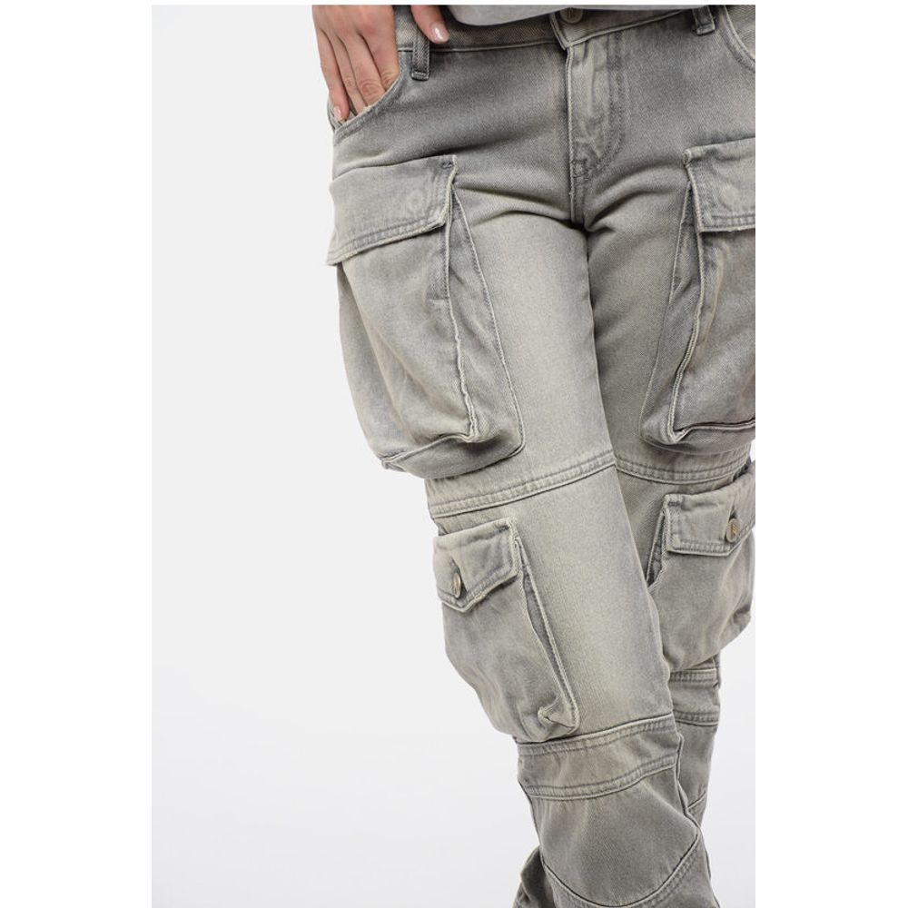 The Attico Low Rise Denim Cargo Pants