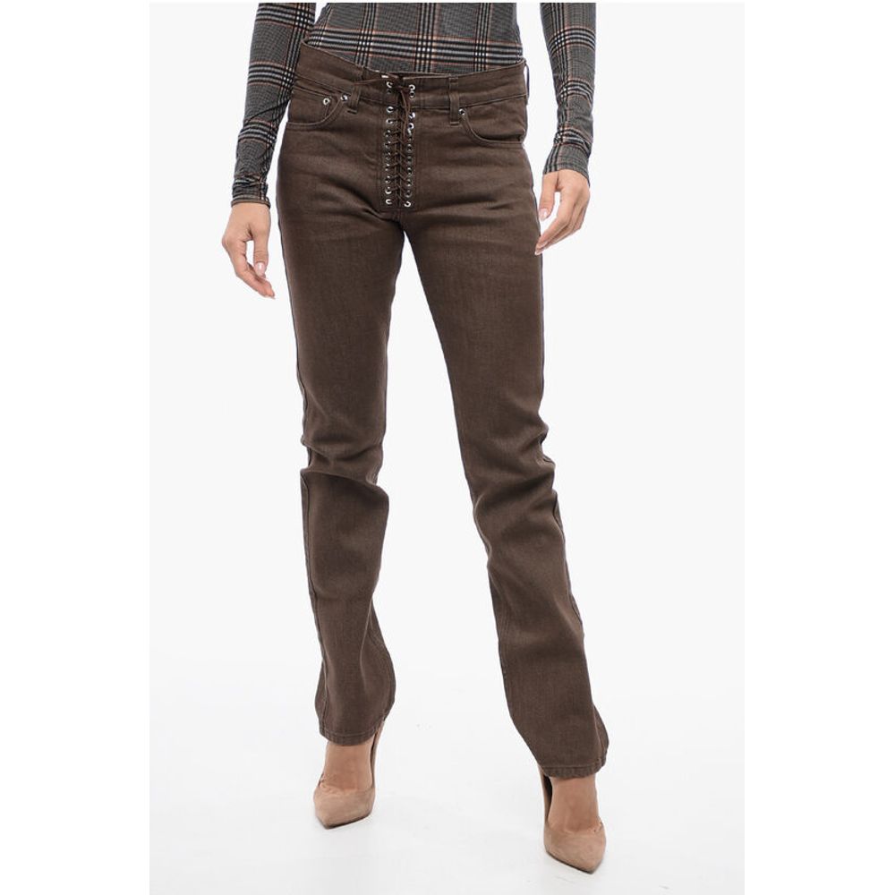 Ludovic de Saint Sernin 5-Pocket Skinny Fit Pants with Lace-up Detail