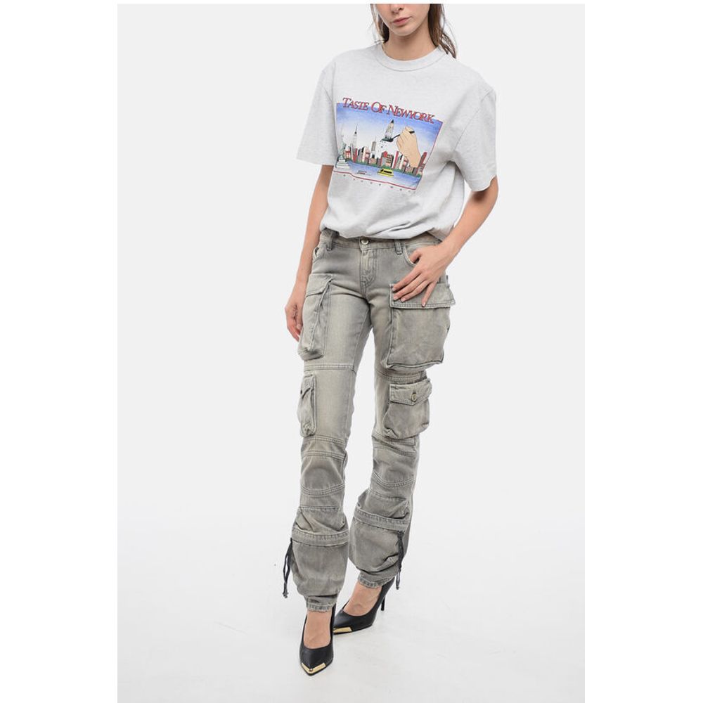 The Attico Low Rise Denim Cargo Pants