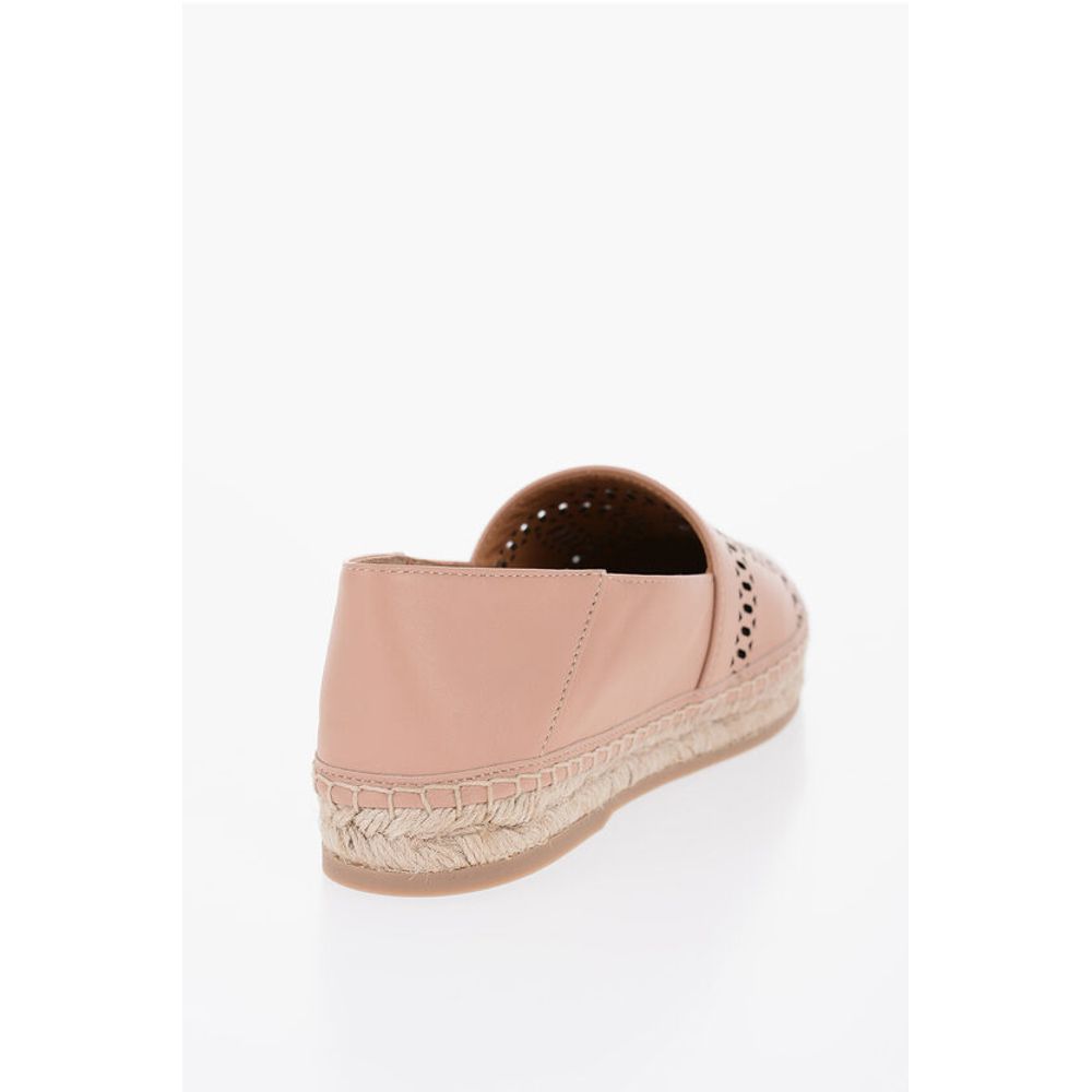 Tod's Leather Espadrillas with Raffia Sole