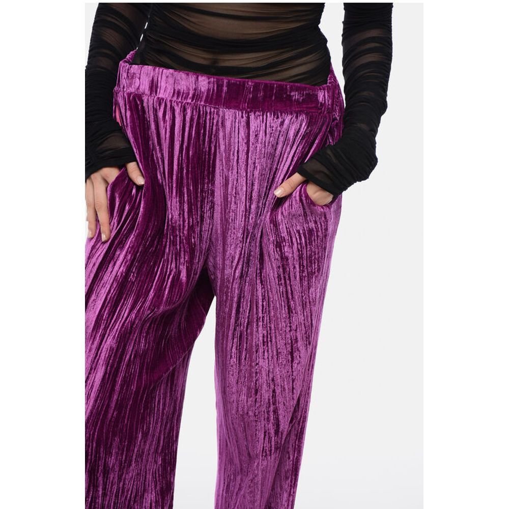 Sleep no More Curly Velvet Wide-Leg Pants