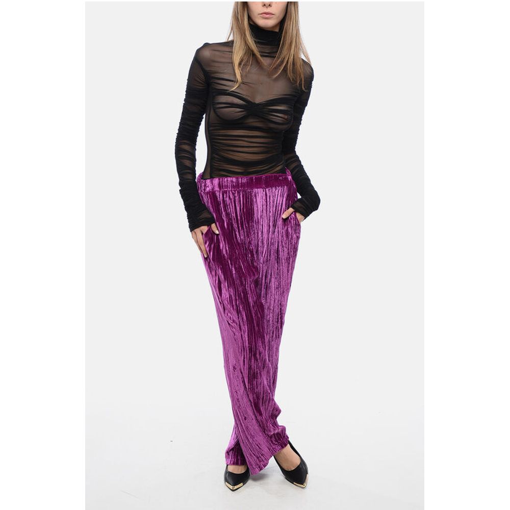 Sleep no More Curly Velvet Wide-Leg Pants