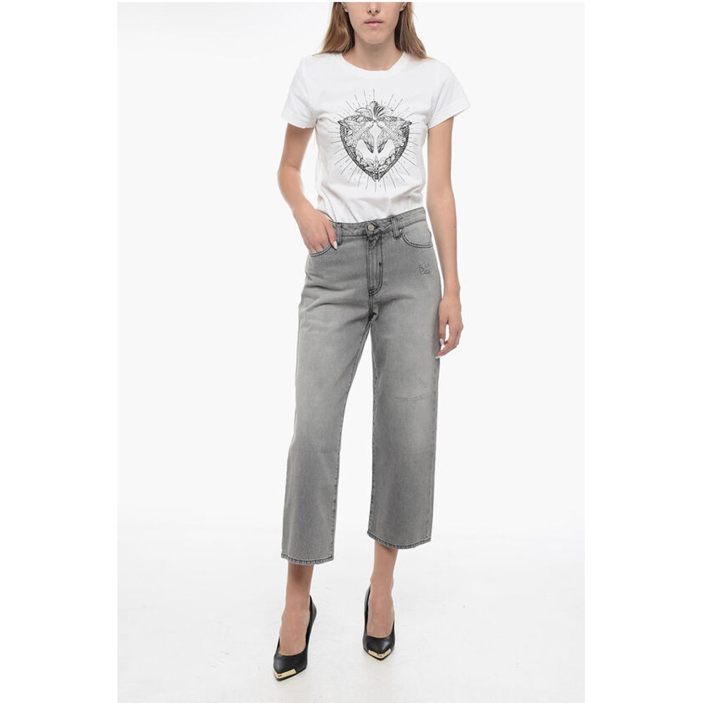 Two Women Two Men Straight Leg ELISABETH Denims with Visible Stitching 21cm