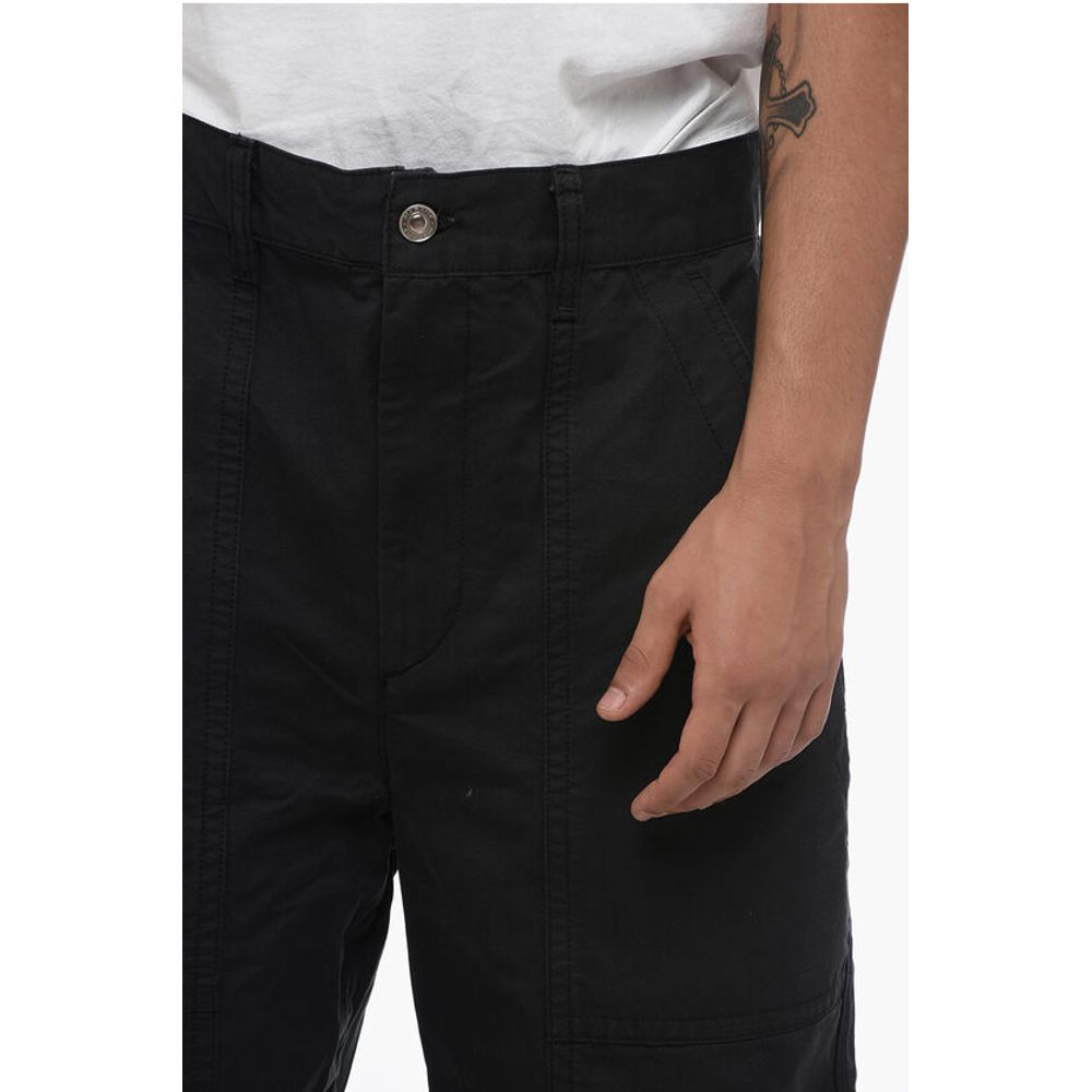 Isabel Marant Cotton Carrot Fit Pants with Belt Loops