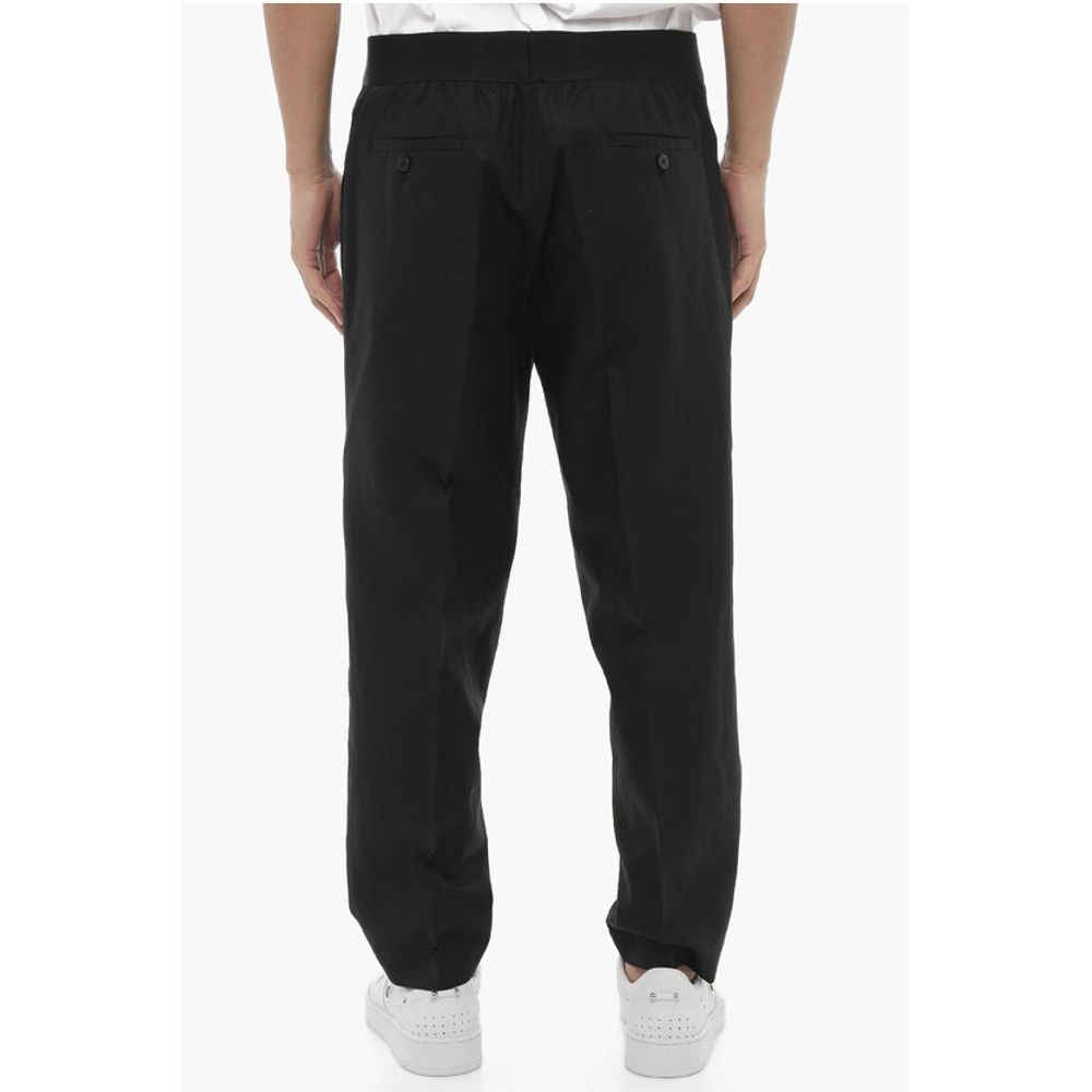 Neil Barrett Double-Pleat Slim Fit Pants with Elastic Waistband